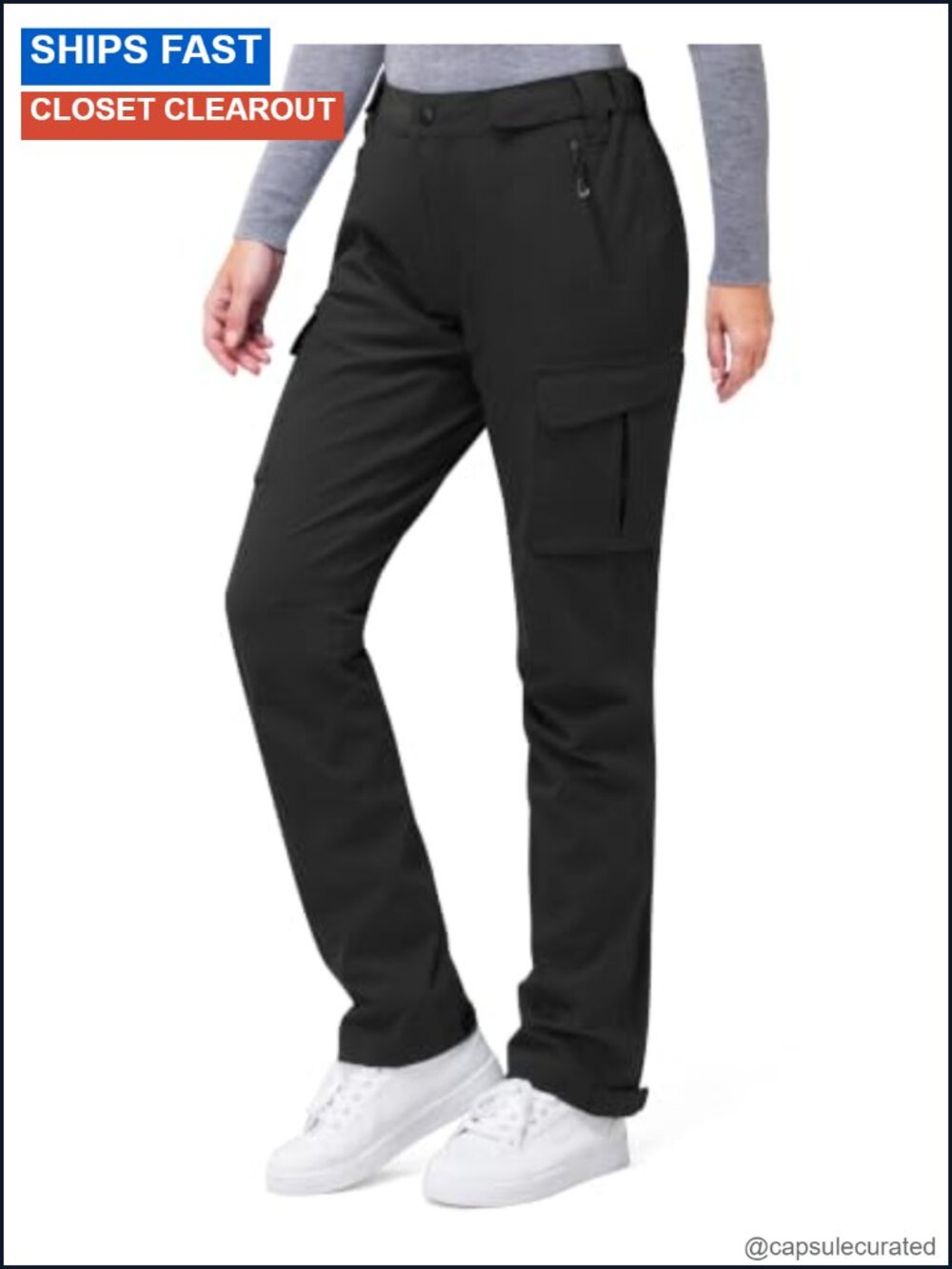 Waterproof Breathable Hiking Rain Pants, Adjustable Cargo Pants